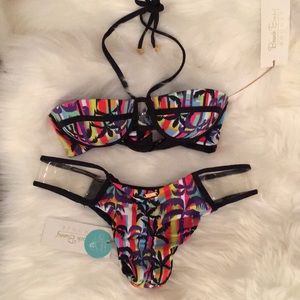 Beach bunny palm tree bikini